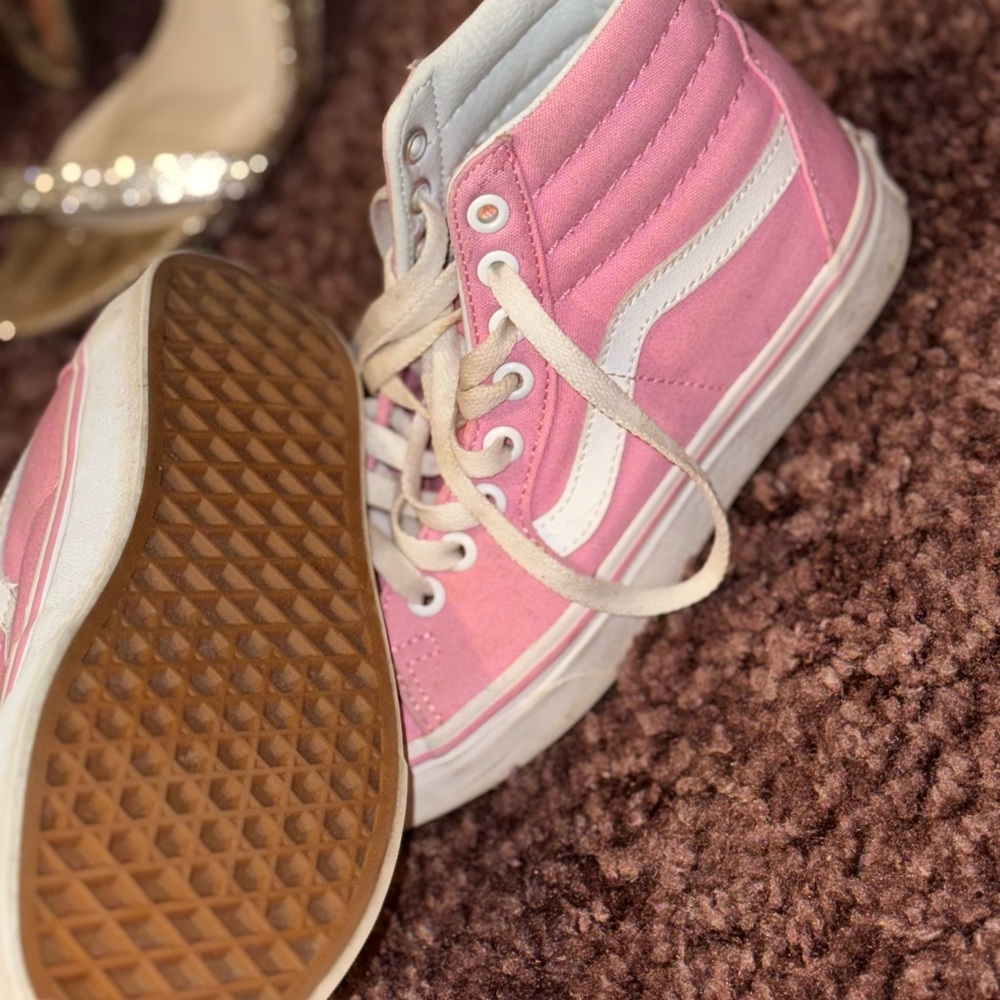 Vans Kids Pink High-Top Sneakers